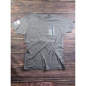 Howitzer Patriot Mens Size Medium Gray T Shirt Military Veteran America Respect